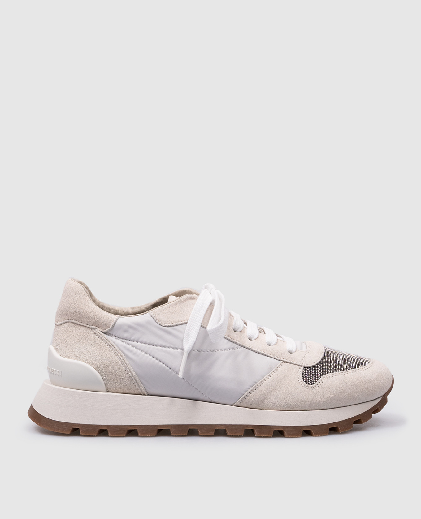 

White combination sneakers with logo Brunello Cucinelli