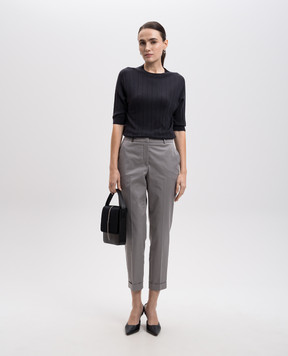 Peserico Gray chinos with patch P04629U01037