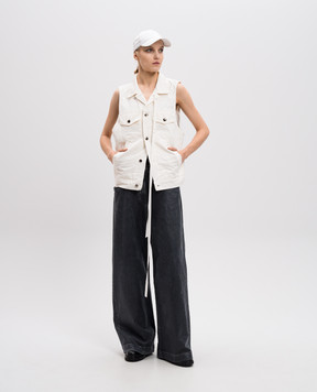The Attico Grey double-breasted jeans 250WCP00190DDD100AA