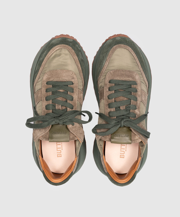 BUTTERO｜SNEAKERS ( FUTURA X (B10880 VARB UG)) BUTTERO - FUTURA X logo combo sneakers in green B10880VARD