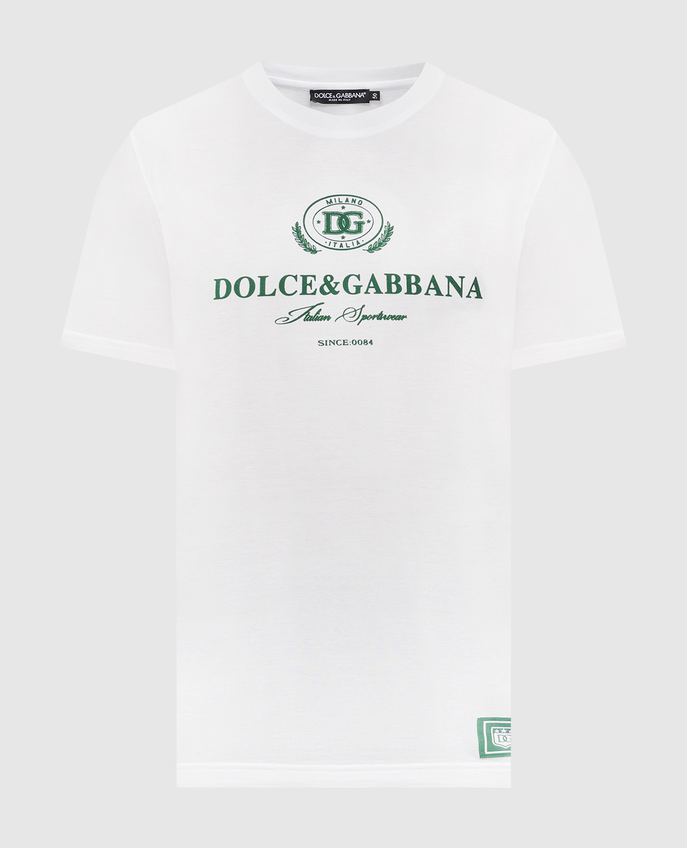 White t-shirt with textured logo dolce&gabbana
