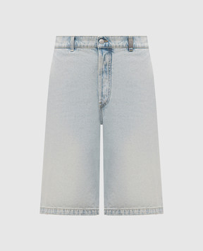 Alexander McQueen Stonewashed blue denim shorts 828702QYABN