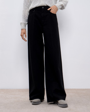Brunello Cucinelli Black jeans with logo MB030P5931