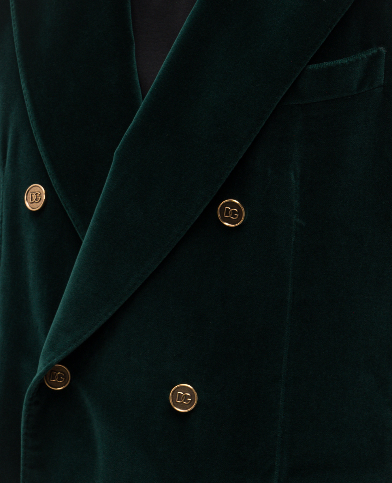 Sicilia green double-breasted velvet jacket Dolce&Gabbana 5