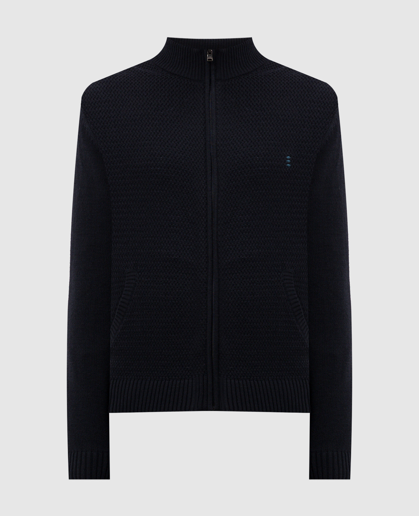 Black cardigan with wool florentino