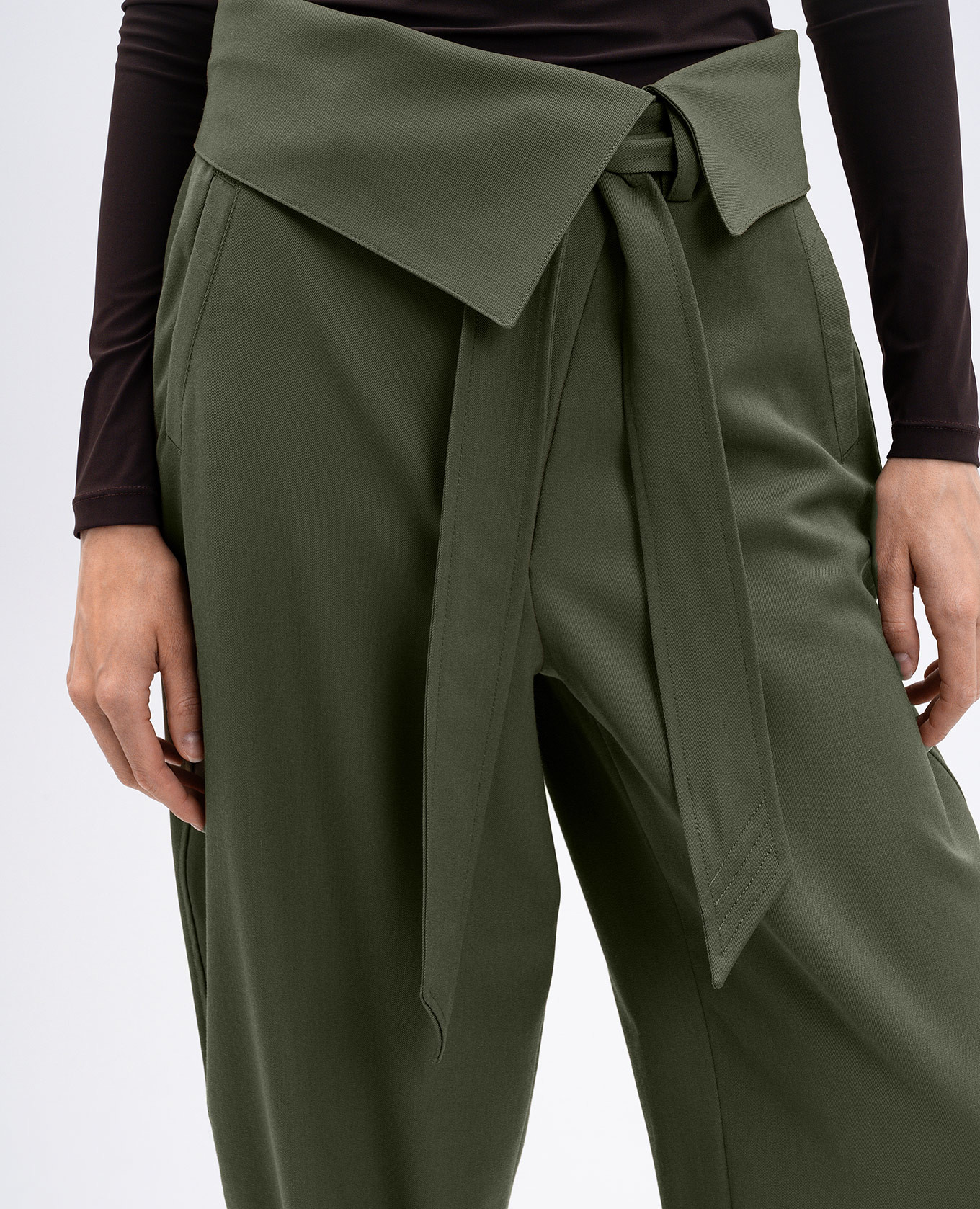Khaki wool pants The Attico 5