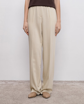 JOSEPH Beige Tahiti wool pants JP001731