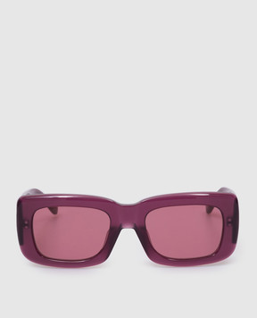 The Attico by Linda Farrow Occhiali da sole Marfa bordeaux ATTICO3C31