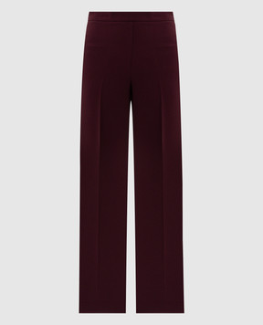 Twinset Burgundy flared pants with logo 252TP2591