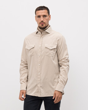 Brunello Cucinelli Beige corduroy shirt ML6884008