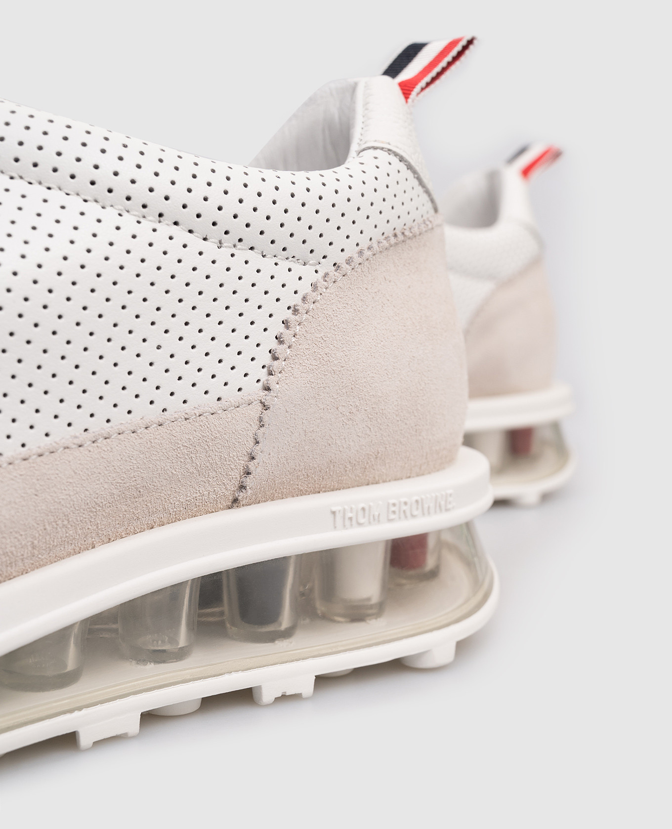 White leather RUNNER sneakers Thom Browne 5
