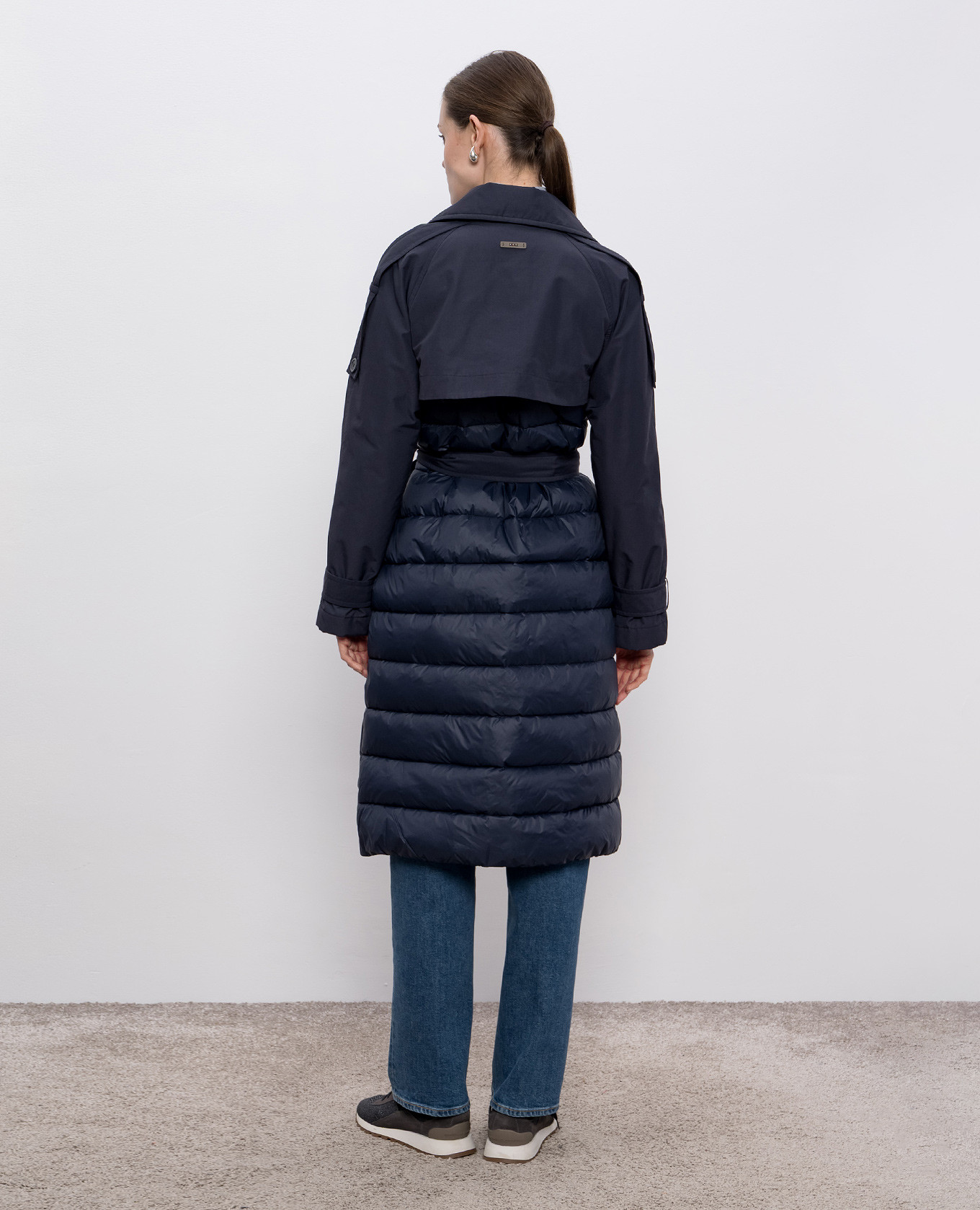 

Blue double-breasted down jacket Peserico