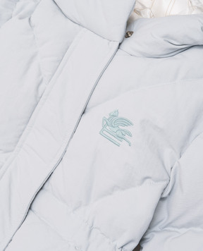 Etro Children's blue down jacket with Pegaso logo embroidery GV2000N0294