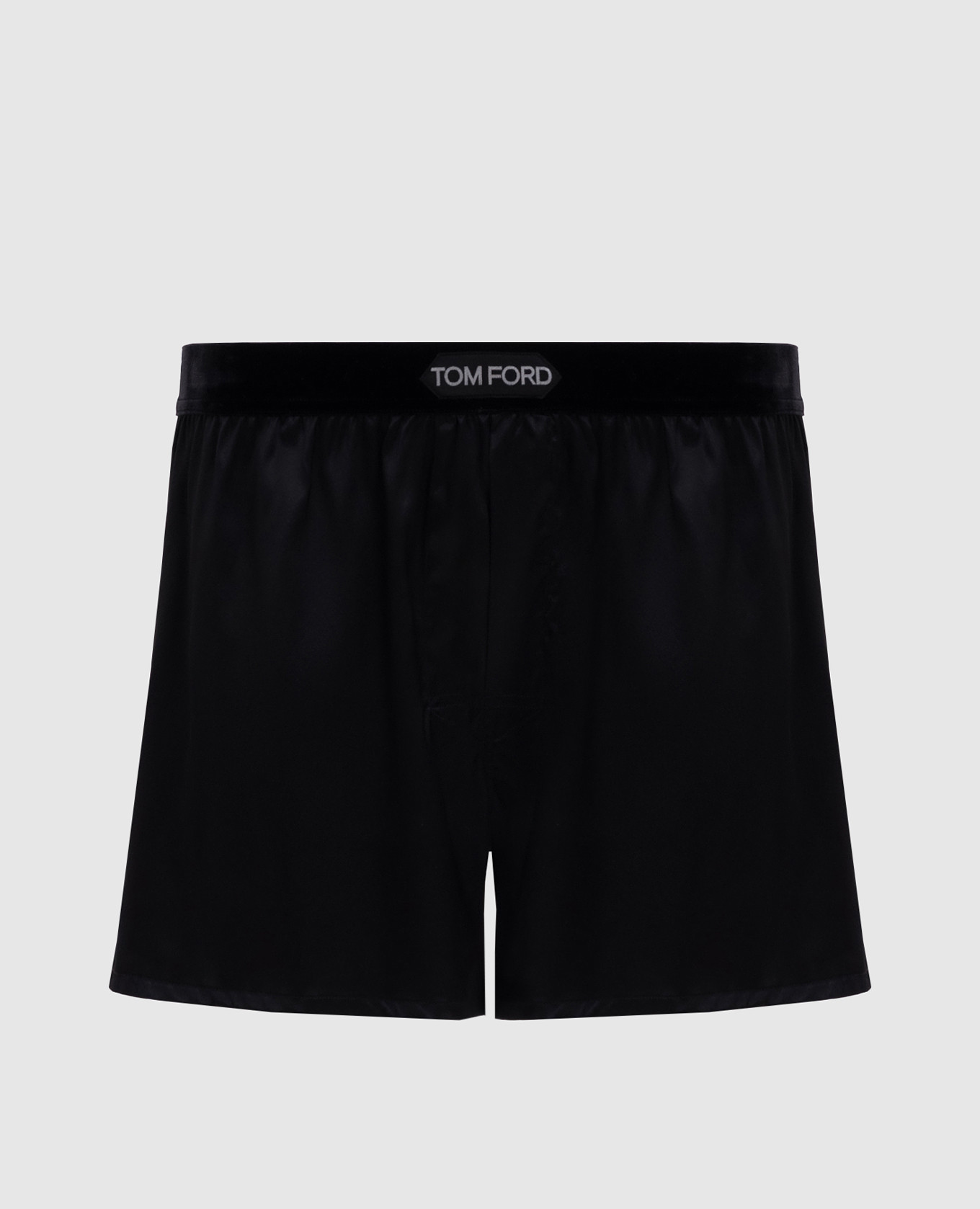 Black silk boxer briefs with logo Tom Ford