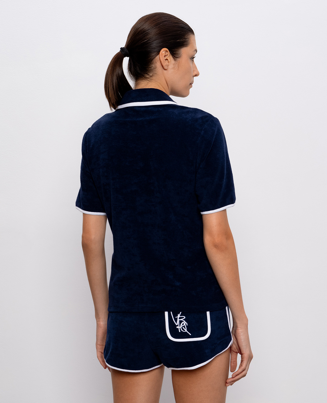

Blue terry polo with monogram logo Vilebrequin