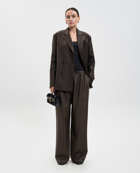 Loulou de Saison DONAU brown double-breasted wool jacket DONAULDS