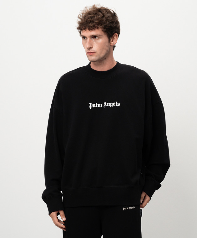 【Palm Angels】カーブド ロゴ スウェット☆送料関税込み☆ Palm Angels Curved logo-print Hoodie | Black | FARFETCH