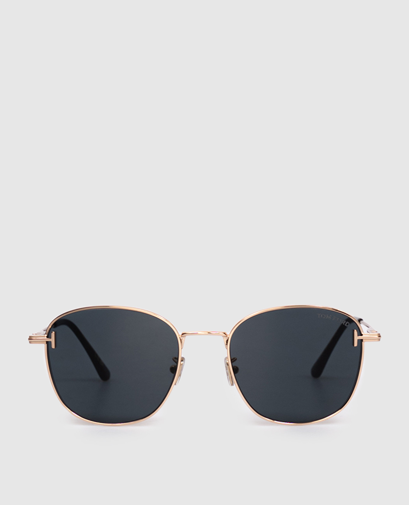 

Gold sunglasses with logo engraving Tom Ford Marcolin, Golden