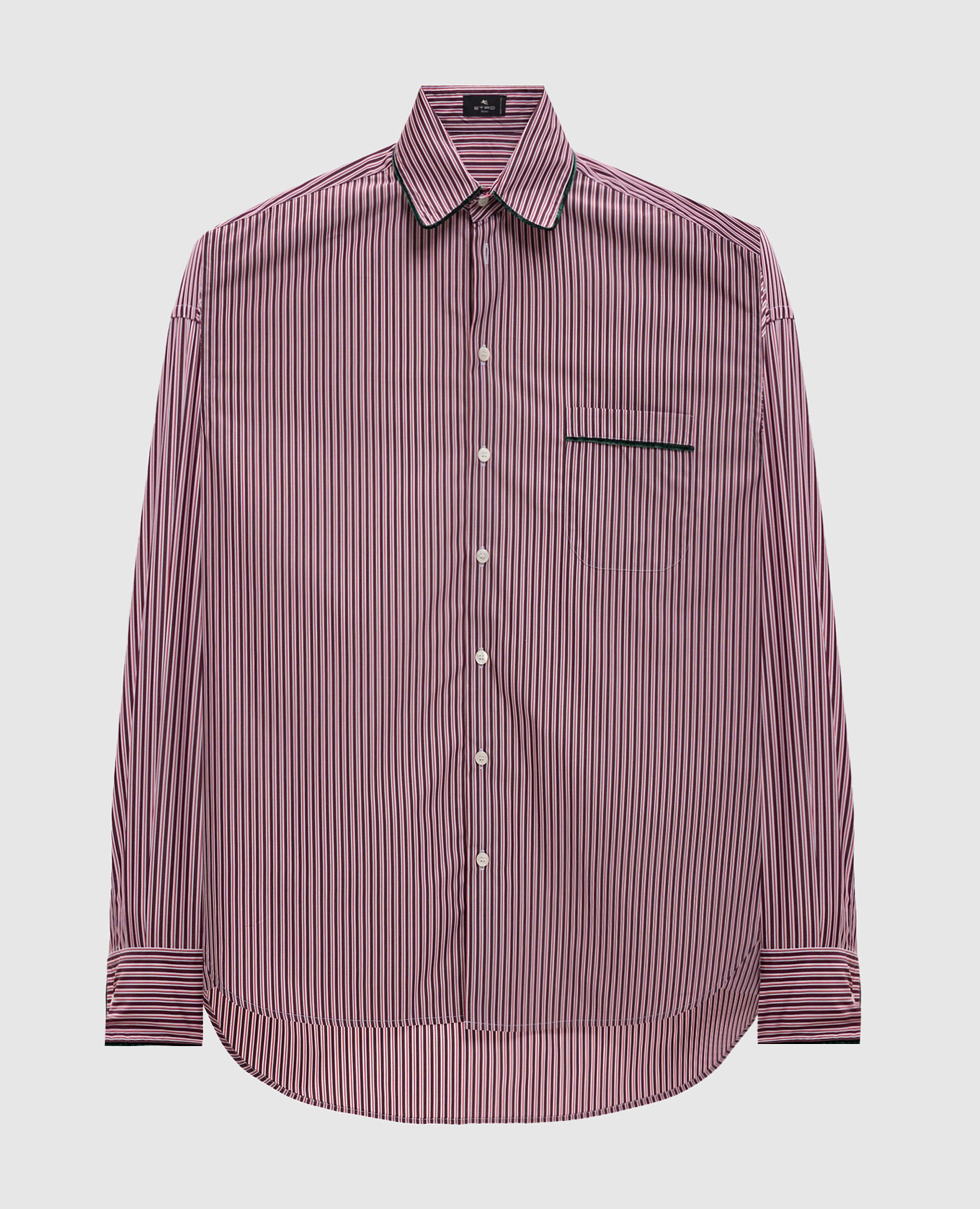 Burgundy striped shirt etro
