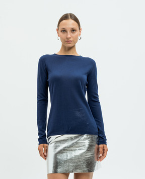 Twinset Blue jumper made of silk and cashmere 242TP3680