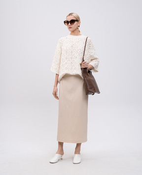 Lou Lou Studio Beige SAMOS wool skirt SAMOS