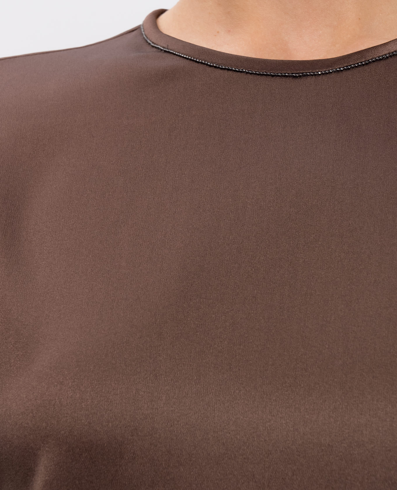 

Brown silk top Brunello Cucinelli