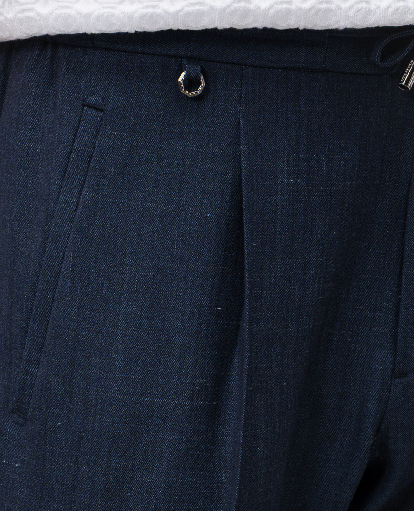 

Blue wool, silk and linen pants Stefano Ricci