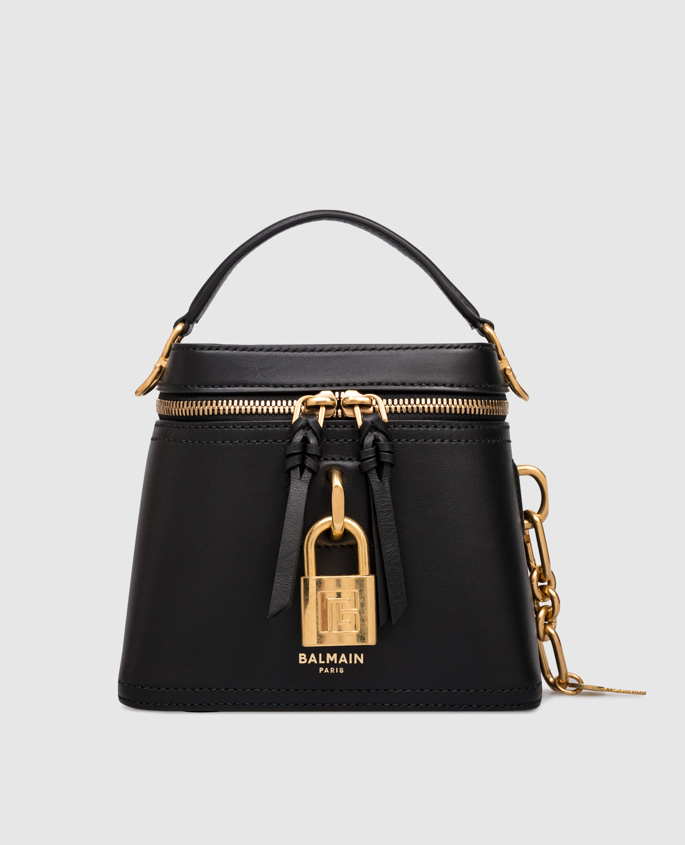 

Black leather Pulse Vanity bag Balmain