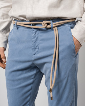 Agnona Beige suede belt in two turns L607U2U8088