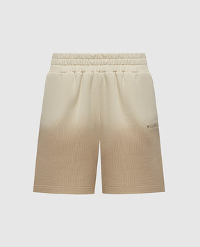 Woolrich Beige shorts with logo embroidery CFWWSH0038FRUT3696