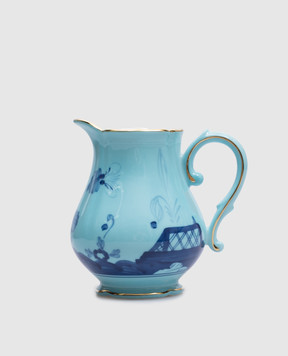 Ginori 1735 Blue porcelain milk jug from the Oriente Italiano collection 003RG00FLT000G00124300
