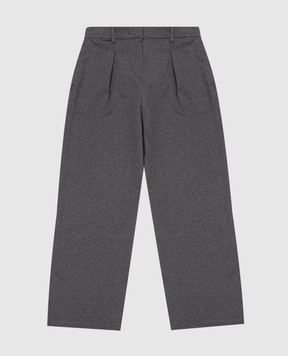 Brunello Cucinelli Children's gray melange pants BH827P214C