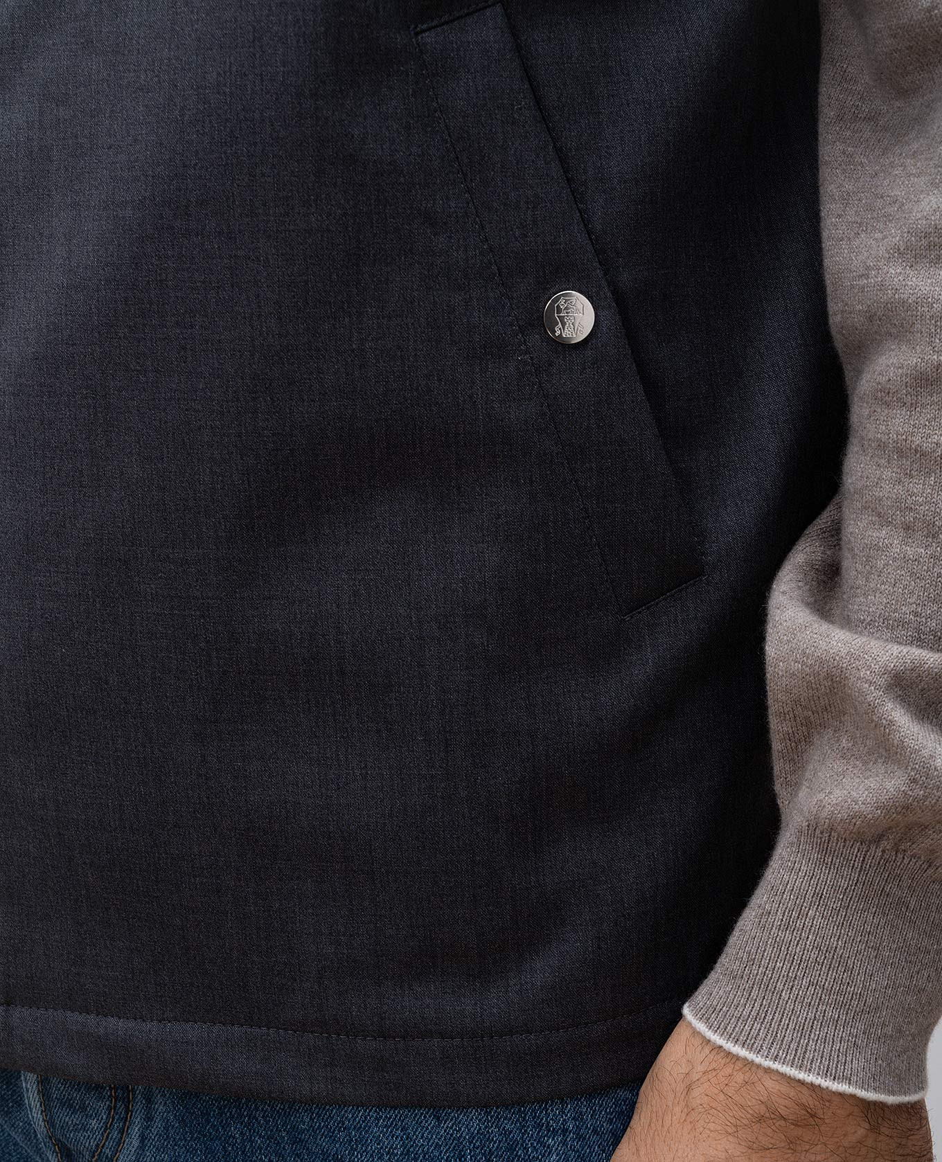 

Gray wool vest Brunello Cucinelli, Grey