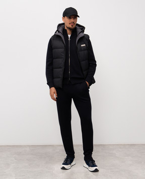 Be Florence Black down vest with logo BE24M9