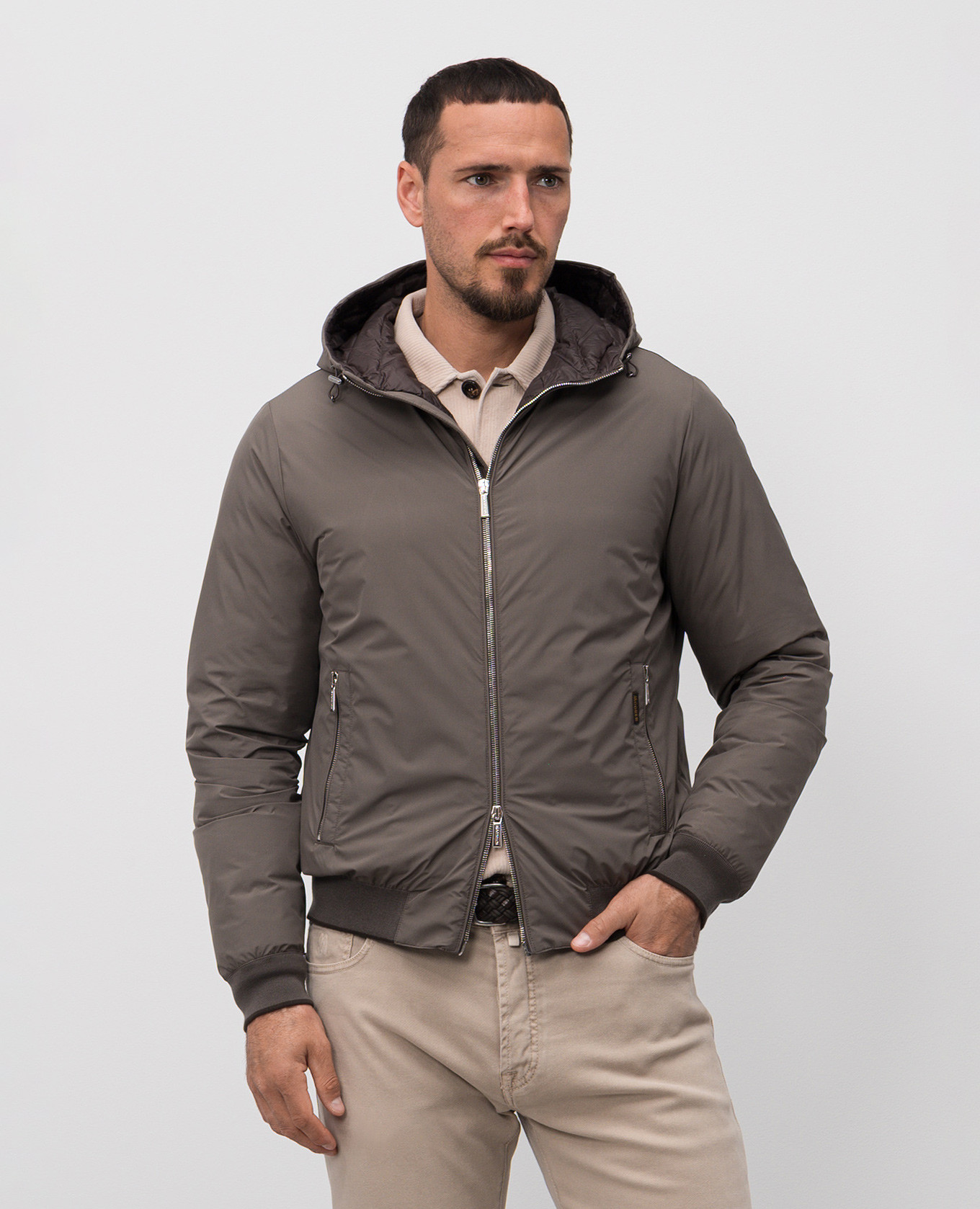 

ONIRO gray down jacket MooRER, Grey