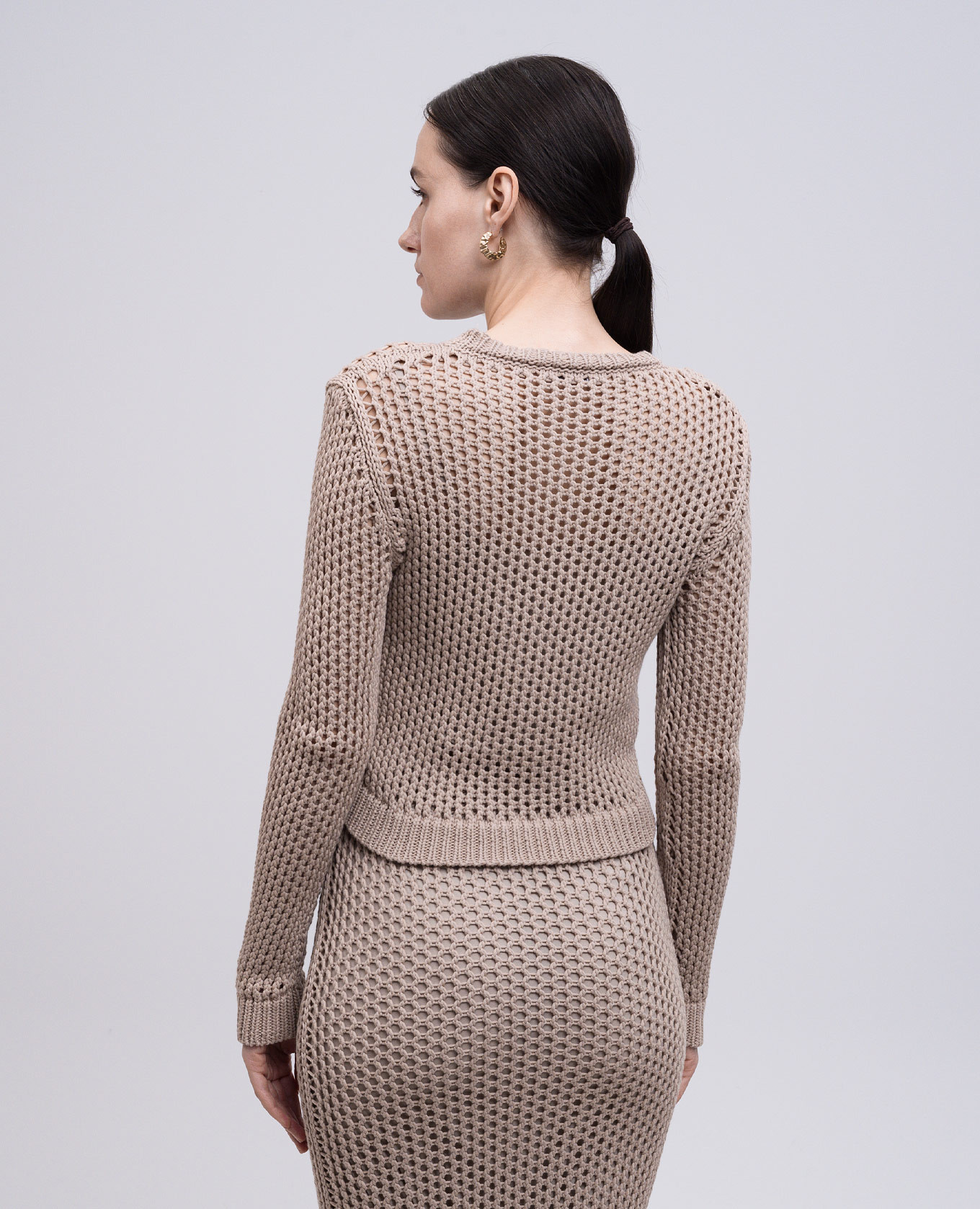 

Beige openwork jumper Peserico