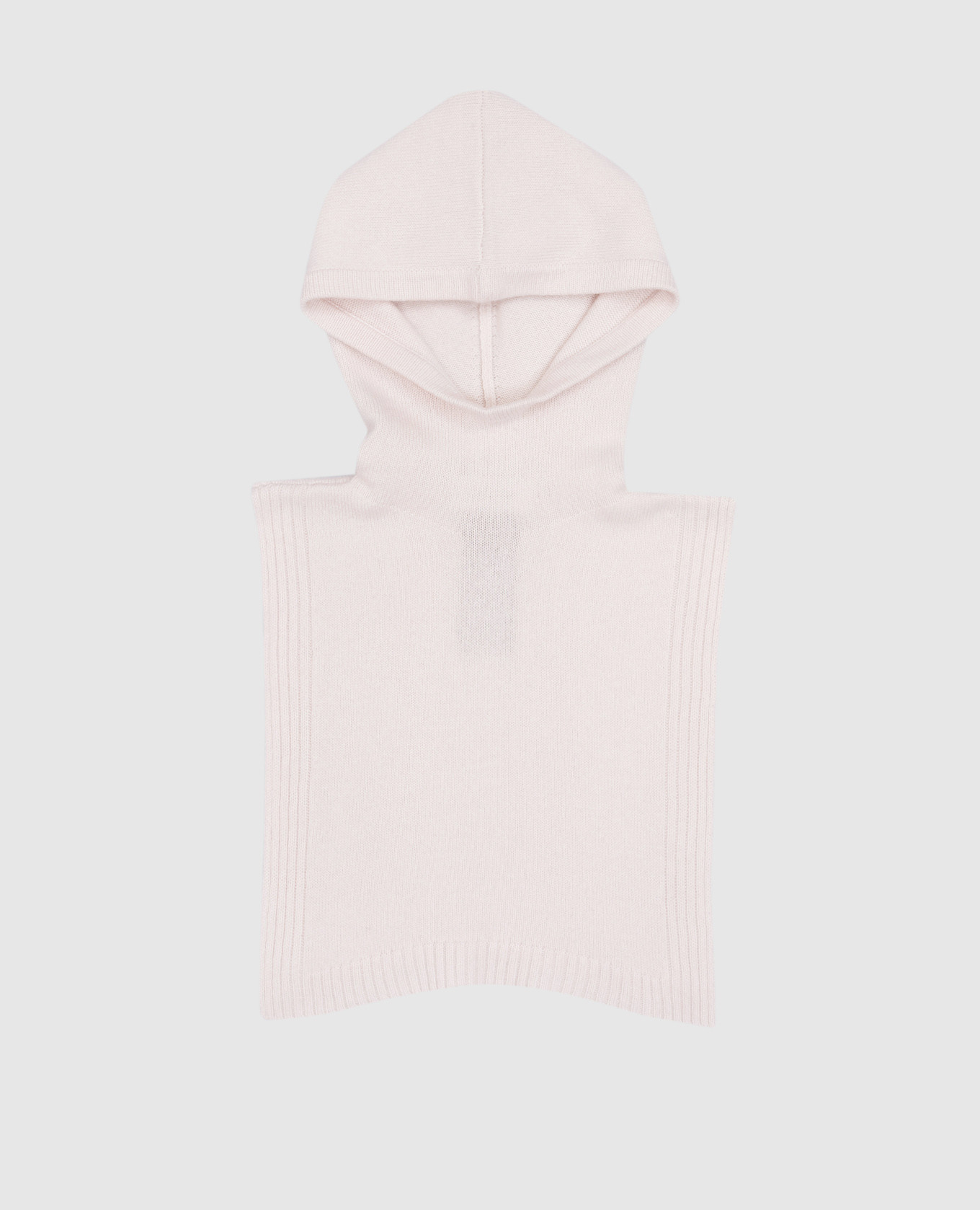 

Beige hood with bib made of wool and cashmere Yves Salomon