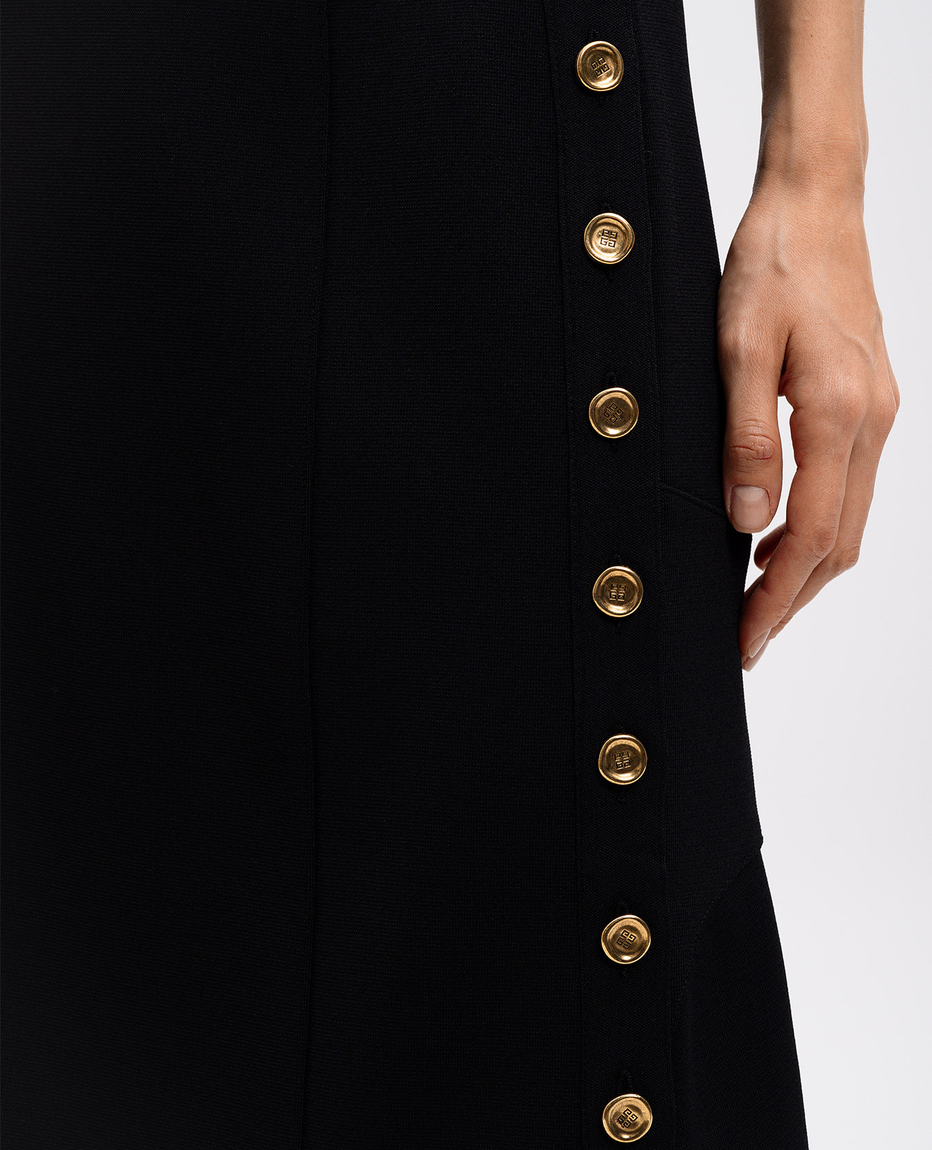 

Black midi skirt with logo Givenchy