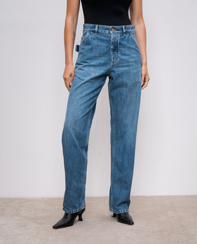 Bottega Veneta Blue cargo jeans with a distressed effect 793538V42W0