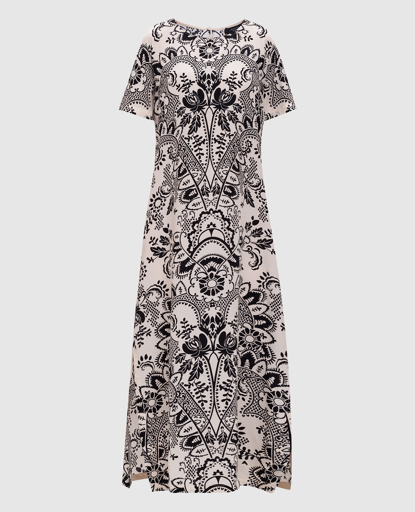 

VELA beige silk dress with floral print Max Mara Weekend