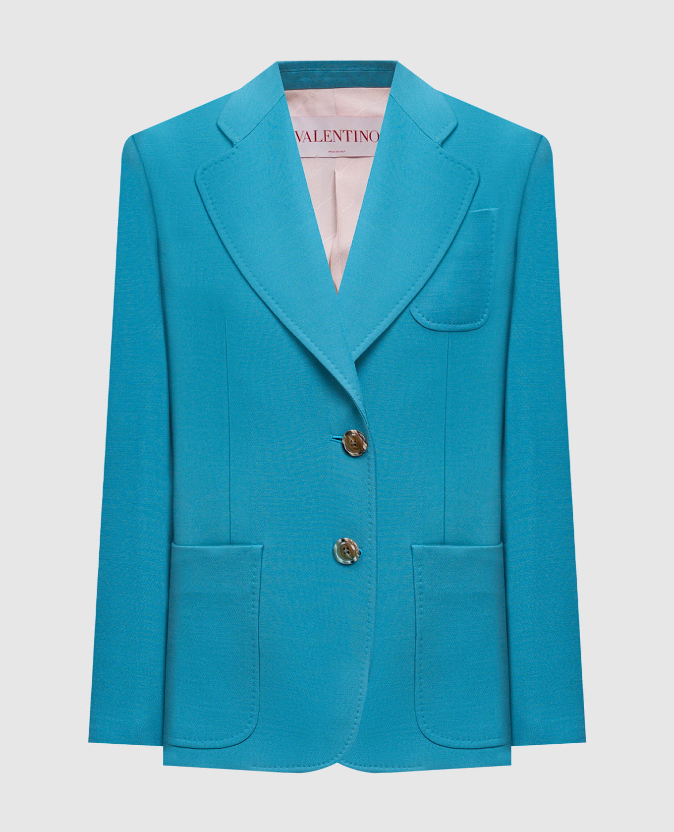 Blue wool and silk jacket Valentino