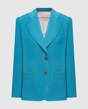 Valentino Blue wool and silk jacket 6B3CE4101CF