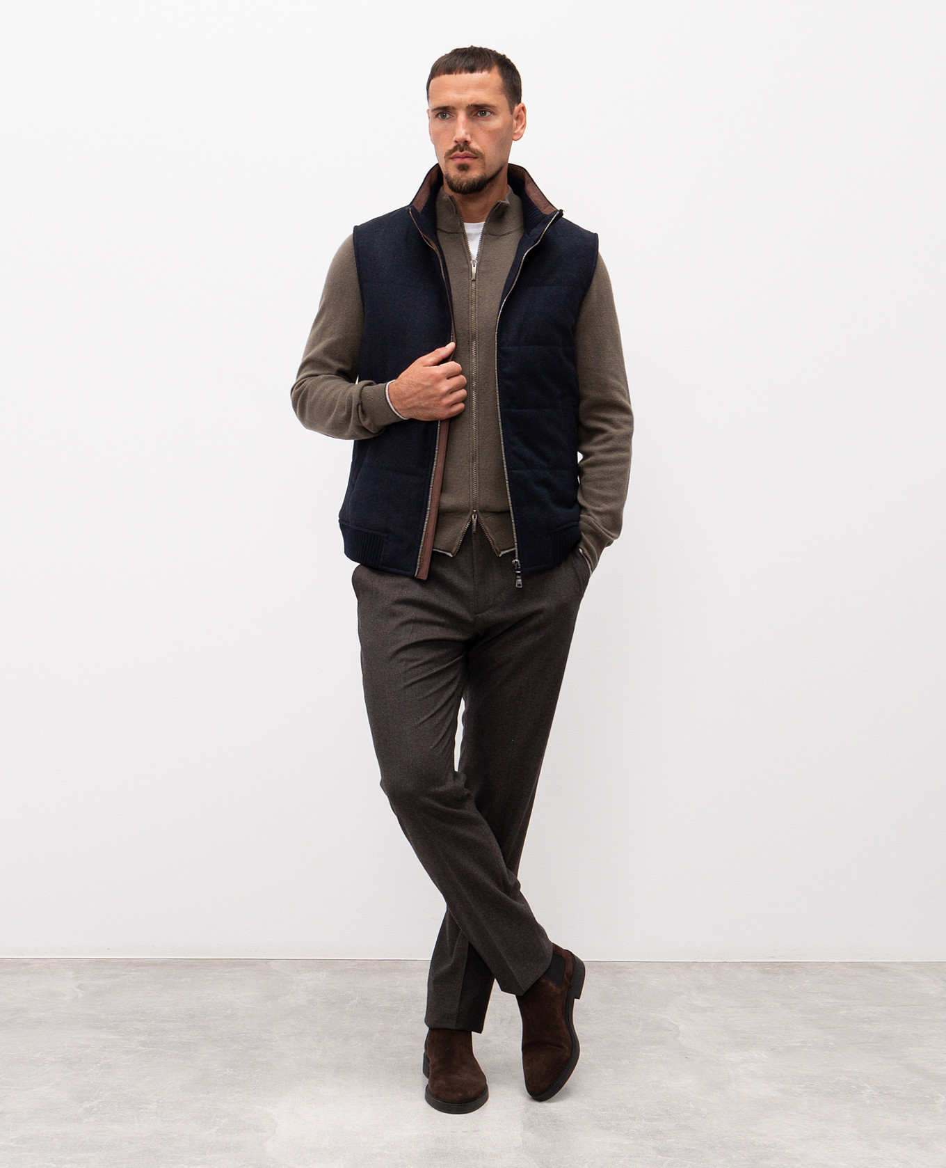 

Blue wool and cashmere vest Cashmere&Whiskey