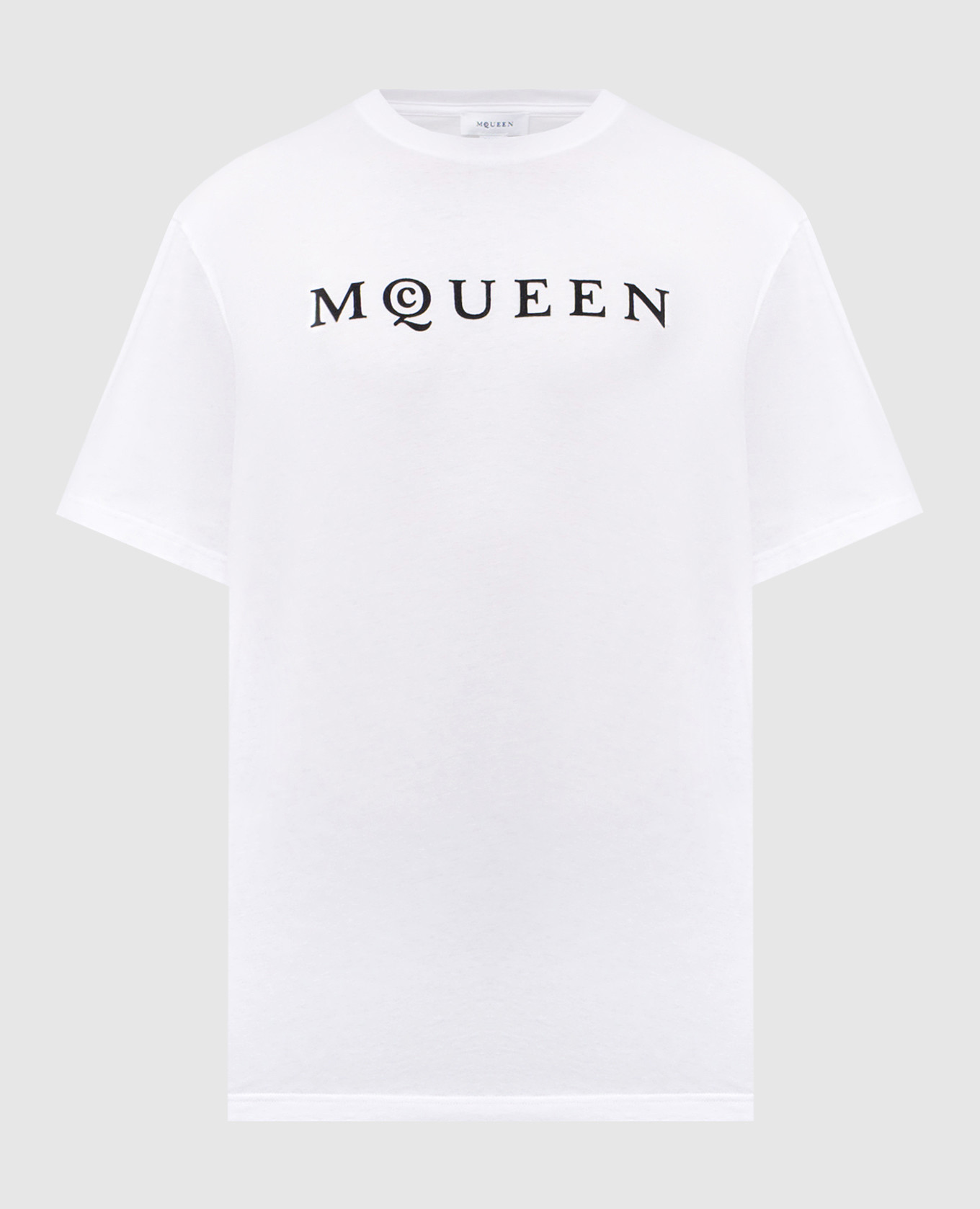 White T-shirt with textured logo Alexander McQueen
