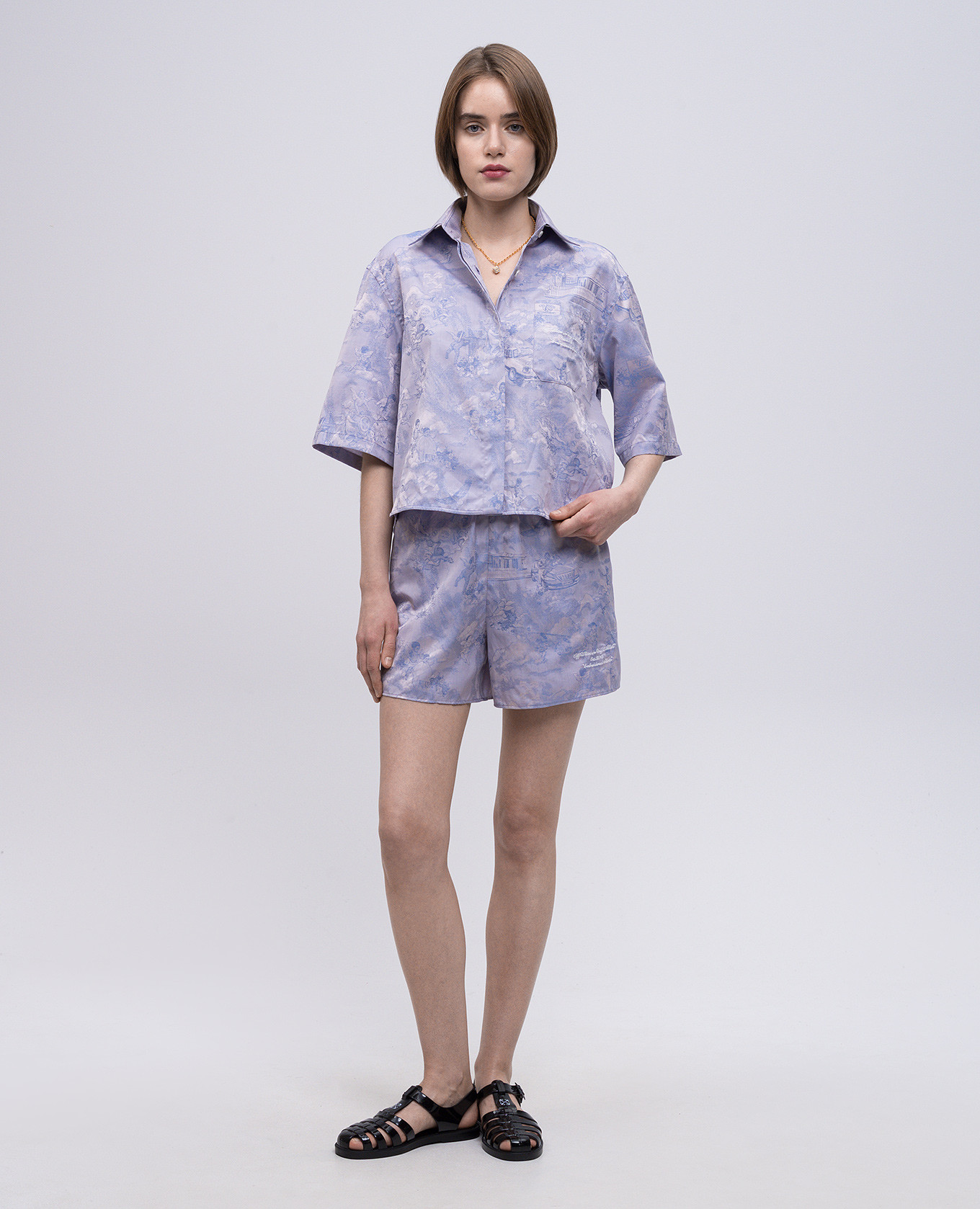 

Purple shorts with a fresco pattern Off-White, Violet