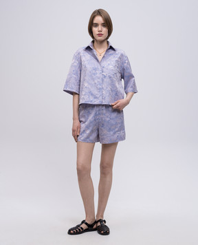 Off-White Purple shorts with a fresco pattern OWCB05DS25FAB002