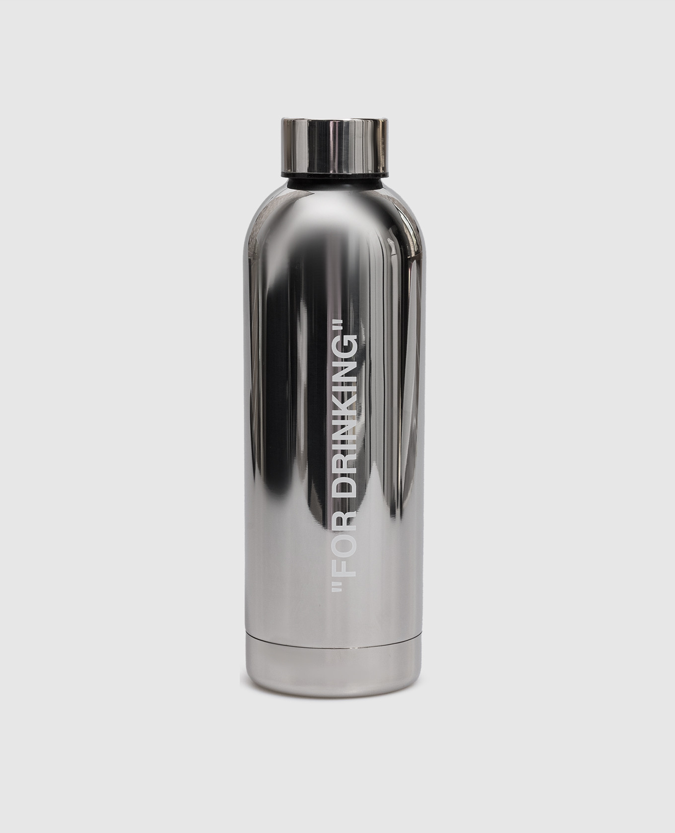 

Silver thermos with an inscription Off-White
