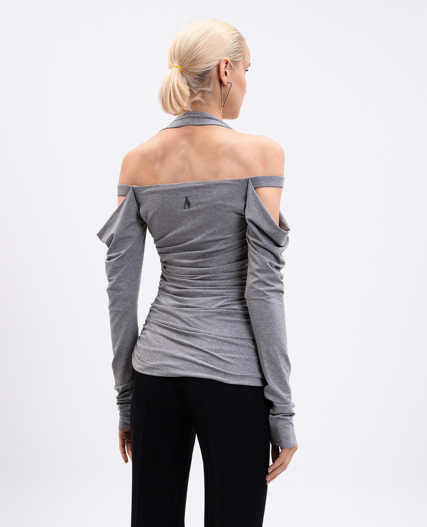Grey top with logo emblem The Attico 4