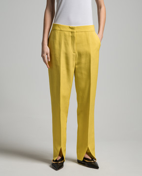 Jil Sander Yellow pants with linen J01KA0146J65005