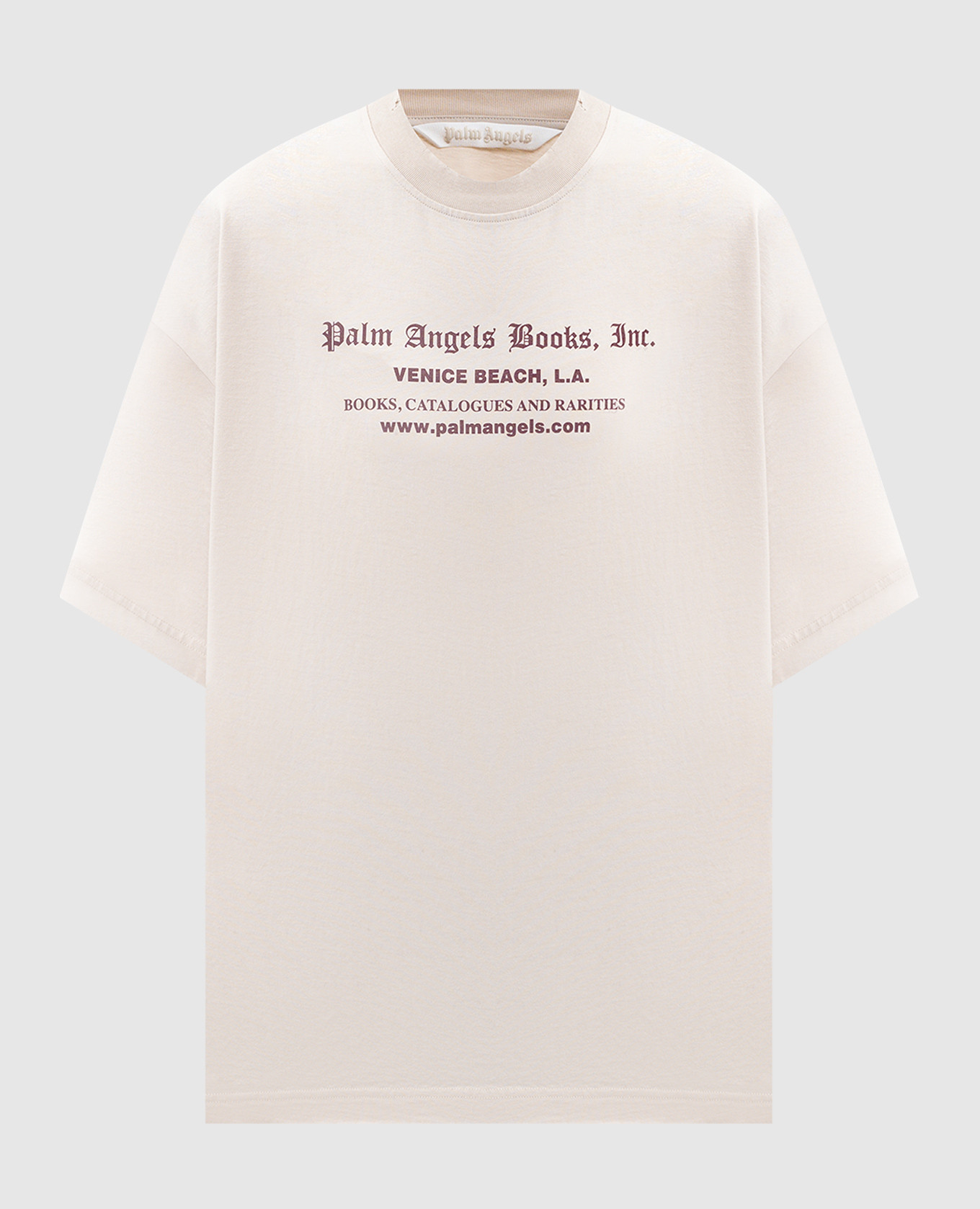 Beige Book club t-shirt Palm Angels